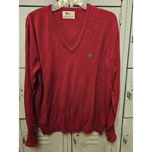 Vintage Steeplechase men's pullover Vneck sweater - size med Academia Style